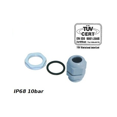 PG9 Kabelverschraubung 4-8mm IP68 10bar Grau Elektro-Plast