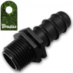Bradas Verbinder auf 16mm PE Rohr Verschraubung Kupplung IG 3/4' 2685
