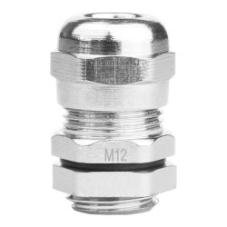 M12 Kabelverschraubung metrisch 3-6,3mm IP68 Messing vernickelt  DGN 3169