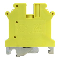 Schutzleiter-Reihenklemme 4mm2 gelb-grün Erdungsklemme VDE UL 3404