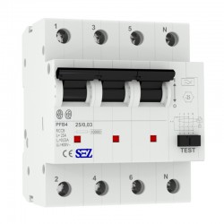 SEZ Fi-Schalter 25A 30mA 4p 10kA RCCB