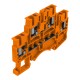 Reihenklemme 2.5mm2 4 Leiter Doppelstockklemme Etagenklemme Orange 7839