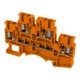 Reihenklemme 2.5mm2 4 Leiter Doppelstockklemme Etagenklemme Orange 7839