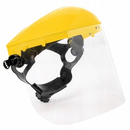 Gesichtsschutz und Gehörschutz Gesichtsschutzmaske mit Netzvisier gelb 
