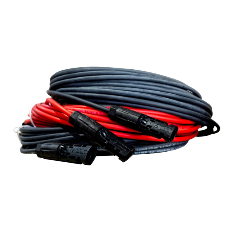 Solarkabel Rot Und Schwarz 4mm² Mit Montierter Stecker PV Kabel 1meter Lang 