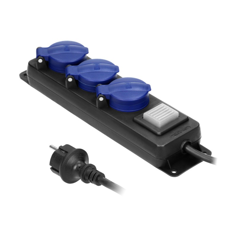 3-fach Verlängerungskabel Schutzkontakt-Steckdosen-Leiste mit 3 USB Ladeport DHL 