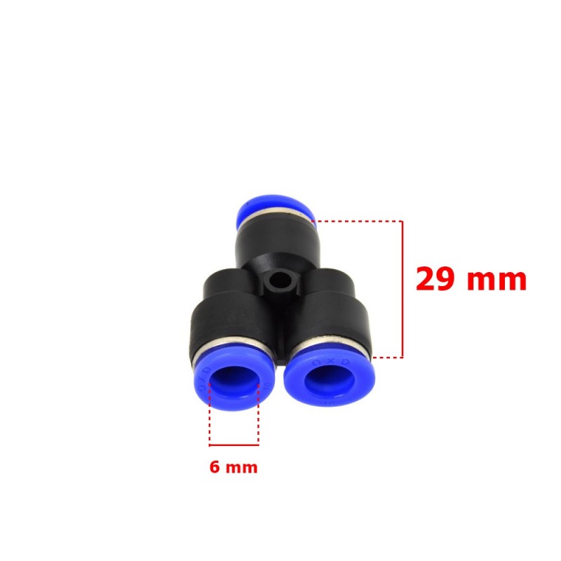 Y-Stück für Türkenhorn Druckluft Schlauchverbinder 6 / 8mm - Audiopipe