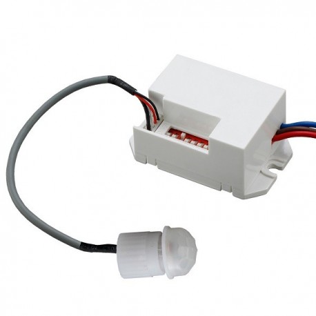 Mini PIR Bewegungsmelder M Einbau Sensor AC 230V 360° 800W 8M Für LED 5s 8min 