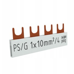1P Phasenschiene Gabel 4-polig 10mm2 PS/G Schiene Sammelschiene 63A DV 6695