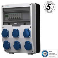 Stromverteiler pTD-S 6x230V 1P Stromzähler SIEMENS und MENNEKES Doktorvolt DV-4814-D