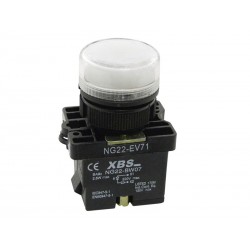 XBS weiß 1W LED Leuchtmelder Kontrolleuchte Signal- Lampe Licht 22mm 230V NG22-EV71 1714
