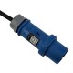 CEE Adapter 2m 16A/230V Stecker 16A Camping Caravan 230V Schuko Gummikupplung Steckdose Stromadapter Adapterkabel IP44 2572