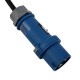 CEE Adapter 2m 16A/230V Stecker 16A Camping Caravan 230V Schuko Gummikupplung Steckdose Stromadapter Adapterkabel IP44 2572