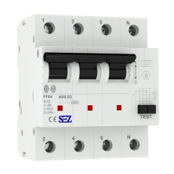 SEZ Fi-Schalter 40A 30mA 4p 10kA RCCB