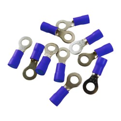 10 Stk Ringkabelschuhe Quetschkabelschuhe Ringösen 6mm blau MSZ 1,5-2,5mm2 MSZ-2,5/6