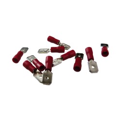 10Stk Flachsteckhülsen Kabelschuhe AS1 6,3 x 8 Rot 0,15-1,5mm²