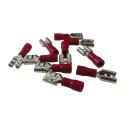10Stk Flachsteckhülsen Kabelschuhe AS3 6,3 x 8 Rot 0,15-1,5mm²