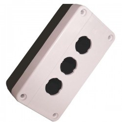 Putz Drucktaster Leergehäuse Aufbaugehäuse Aufputz grau/schwarz XAL-BE03 XBS