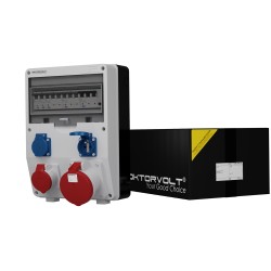 Stromverteiler TD-S/FI 1x63A 1x16A 2x230V franz/belg System Doktorvolt 2473