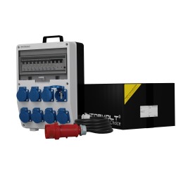 Stromverteiler TD-S/FI 8x230V franz/belg System 5x4mm2 SKH Doktorvolt® 9726