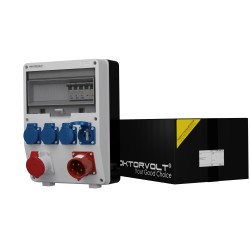 Stromverteiler TD-S 1x16A 4x230V 32A Anbaustecker Doktorvolt® 0267