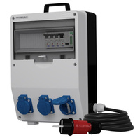 Stromverteiler TD-S/FI 3x230V SKH Kabel Stromzähler MID Doktorvolt DV-9856-D