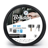 Druckluft Reifenfüllschlauch Set 3,5m mit Kupplungen Reifenfüller Kfz mit Zubehör Bradas P/KP03,5