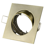 Einbaurahmen Einbauspot Quadrat Patina Schwenkbar Rahmen Einbauleuchte PORTO-K GTV OP-PRAN6-30