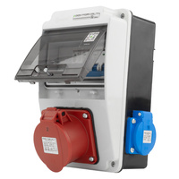 Wandverteiler XS-S 16A 2x230V IP44 Stromverteiler Komplett Verdrahtet Doktorvolt DV-5107-D