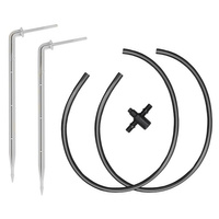 2-Fach Verteiler mit 2x 50cm Mikroschlauch und Bogen Pfeiltropfer 2,2l/h Bradas DSK-2222L