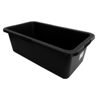 Mörtelkasten 80L Mörtelwanne Mörtelkübel pflanzkübel Mörteleimer Kübel Zementwanne Speiswanne widerstandsfähig aus PP/PE-Regranulat eckig schwarz DV-5633