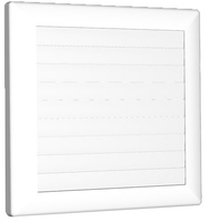 Lüftungsgitter Lamellen verschließbares 140x140mm weiß 02-344
