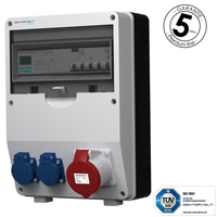 Stromverteiler 32A 2x230V pTD-S/FI 3P Zähler SIEMENS und MENNEKES Doktorvolt DV-4807-D