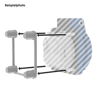 Einbausatz für Schutzkontakt-Steckdosen 4 Kunststoffmuttern Lochmass 38x38mm Isolierschutz DV-1370-230-RPP
