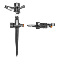 Kreisregner mit Erdspieß Rasensprenger Impulsregner Sektorregner WHITE LINE BRADAS WL-6023