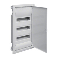 Verteilerschrank Unterputz Sicherunngskasten 3 Reihen 36 Modulen Verteilerkasten Kleinverteiler weiß Hager Volta VU36AT