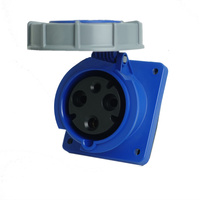 Einbausteckdose schräg 63A/3P 230V IP67 Anbausteckdose IEGN 6332