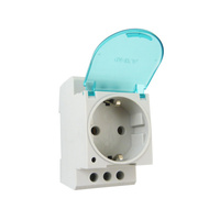 Steckdose Schuko für Hutschiene DIN TH35 16A 230V mit Klappdeckel ohne LED Schukodose Einbausteckdose 7160 ONKA T0-7160