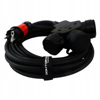 Verlängerungskabel 10m mit SCHUKO 3-Wege Kupplung 3x230V 3x1,5mm2 Doktorvolt® DV-2145-3-W-Y