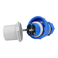 Stecker 16A 2P+Z 230V Schutzkontakt Schuko Hermetisch IP68 3101-365-0900