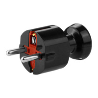 Schutzkontaktstecker 230V 16A UniSchuko Schuko Stecker Schutzkontakt schwarz TIMEX WT-40 (CZ)