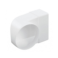 Umlenkstück 90° Flachkanal 110x55 TV Rundkanal Rundkanal ø100 airRoxy 02-403