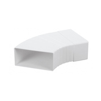 Flachkanalbogen 15-45° kürzbar Bogen 110x55mm horizontal airRoxy 02-404