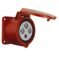 CEinbausteckdose CEE 32A Steckdose 400V 4P 70x70 mm VDE TP Electric 3126-321-1670