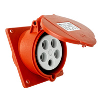 CEE Einbausteckdose schräg 400V 16A 5P 83x90 mm 3105-309-1600