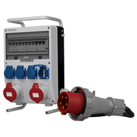 Stromverteiler TD-S/FI 2x32A 4x230 SKHU Kabel Gestell CEE Mennekes Doktorvolt DV-0182-D