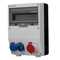 Baustromverteiler 16A CEE System Stromverteiler 2x230V Mennekes Steckdosen Doktorvolt TD DV-6886-F