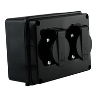 Wanddose 2x 230V Schuko IP54 Stromverteiler Wandverteiler Marlanvil 6.82105