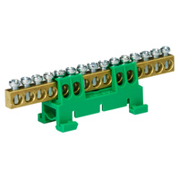 Verteilerklemme 15-polig auf TH Schiene grün 15/Z