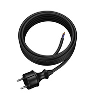 Anschlusskabel 4,5m IP44 mit geradem Stecker 250V 16A 2x1,5 mm² H07RN-F PP-40H Schwarz W-97200